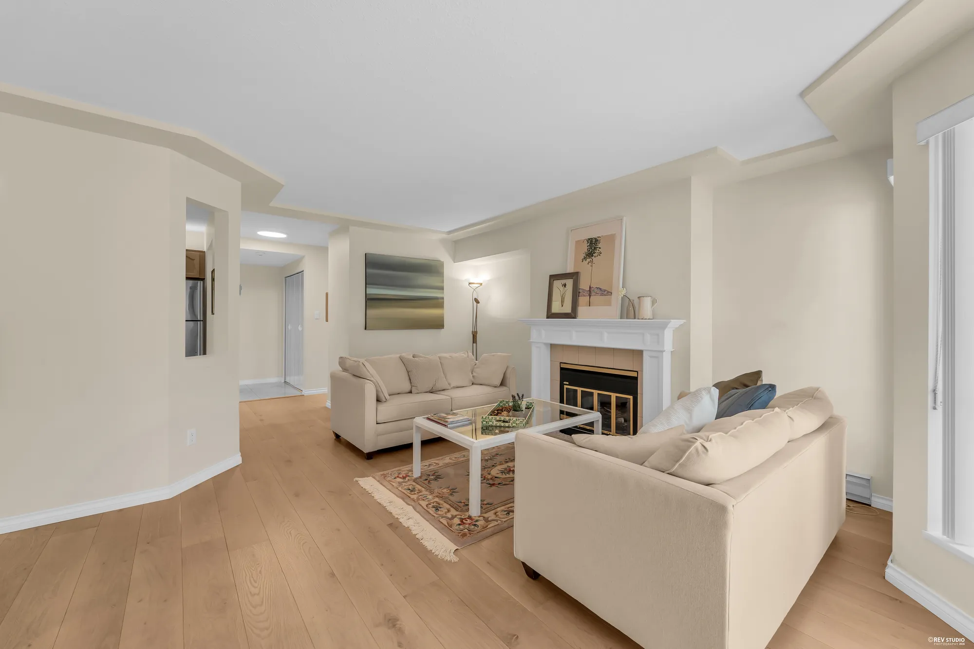 The living room from the hall